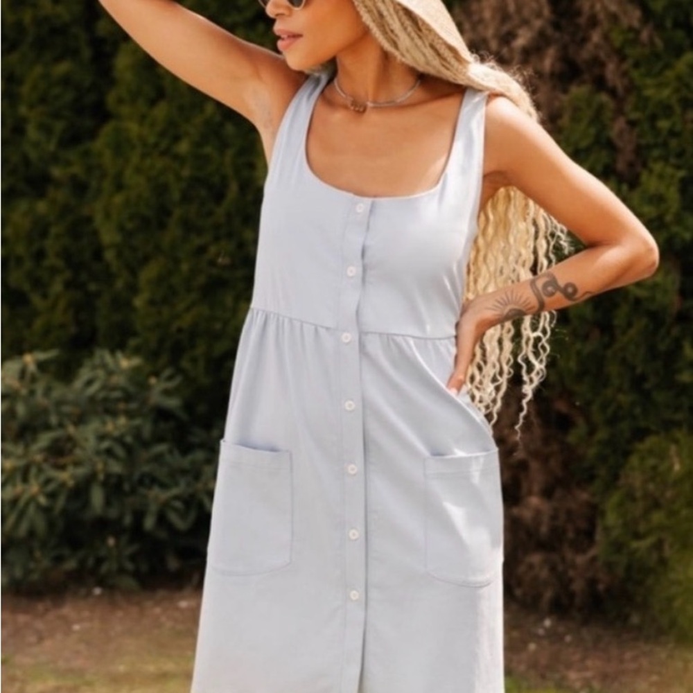 Smash + Tess Light Valentina mini Blue Dress